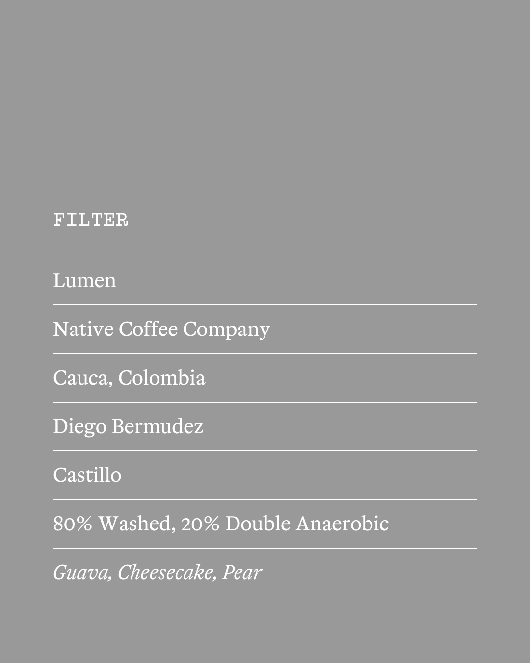 Filter - Lumen